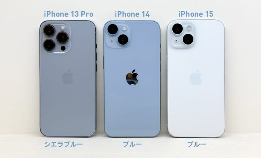 iPhone15 / 14 / 13 Proの水色（ブルー）比較 | 【Enriching Digital
