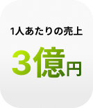 1人あたりの売上3億円