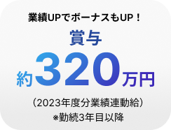 業績UPでボーナスもUP！