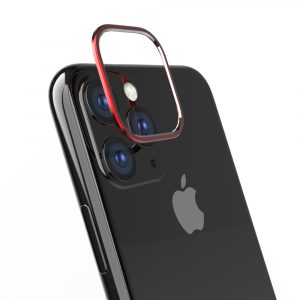 iPhone 11 Pro [Lens Bumper] カメラレンズ保護アルミフレーム（販売終了） – レッド