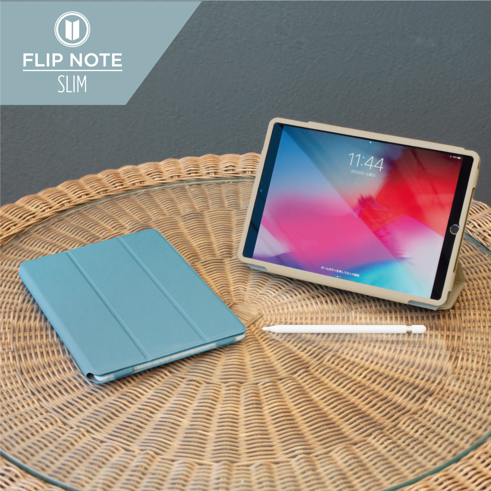 iPad（第9世代） / iPad（第8世代） / iPad （第7世代）/ iPad Air（第3世代）/ iPad Pro 10.5インチ  [FlipNote Light] 極薄軽量 サフィアーノ フリップノートケース | トリニティ