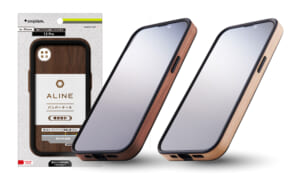 iPhone 13 Pro [ALINE] 衝撃吸収 バンパーケース 天然木シート
