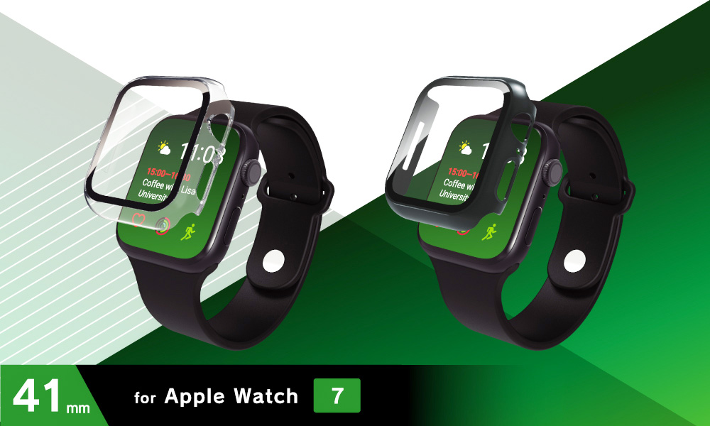 Apple Watch Series 9 / 8 / 7（41mm） 高透明 ガラス一体型PCケース 