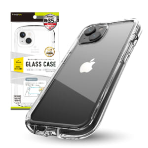 iPhone 14 Plus [GLASSICA Round] 耐衝撃 背面ガラスケース – クリア