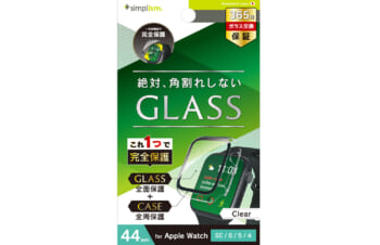 Apple Watch 44mm SE（第2世代）/ SE（第1世代） / 6 / 5 / 4 高透明 ガラス一体型PCケース