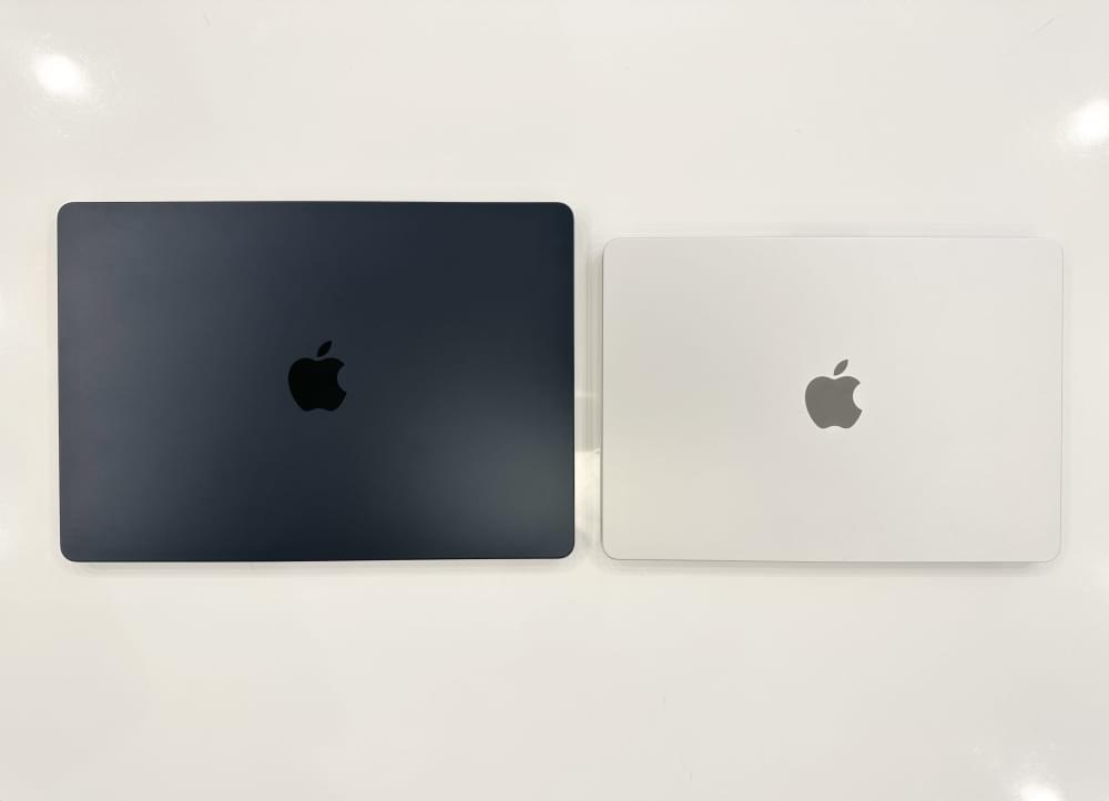 新しい15インチと13インチのMacBook Air（M2）の見た目を比較してみ