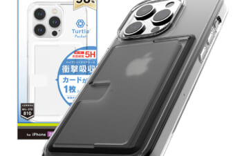 iPhone 15 Pro [Turtle Pocket] 背面カードポケット付きハイブリッドケース