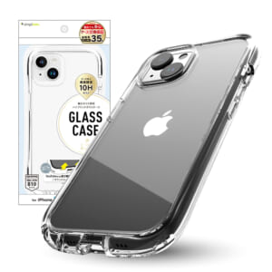 iPhone 15 Plus [GLASSICA Round] 耐衝撃 背面ガラスケース