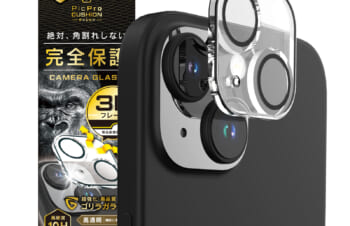 iPhone 14 / 14 Plus [PicPro CUSHION] ゴリラガラス クリア カメラレンズ保護ガラス