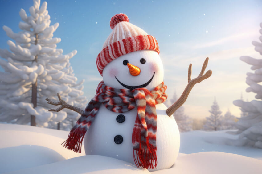 Happy-decorated-snowman-in-hat-and-scarf-in-winter-snowy-seasonal-holiday-ai-generated-illustration.jpg