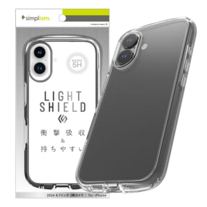 iPhone 16 Plus [LIGHT SHIELD] 衝撃吸収 ハイブリッドクリアケース – クリア