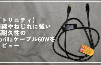 【トリニティ】断線やねじれに強い高耐久性のGorillaケーブル60Wをレビュー